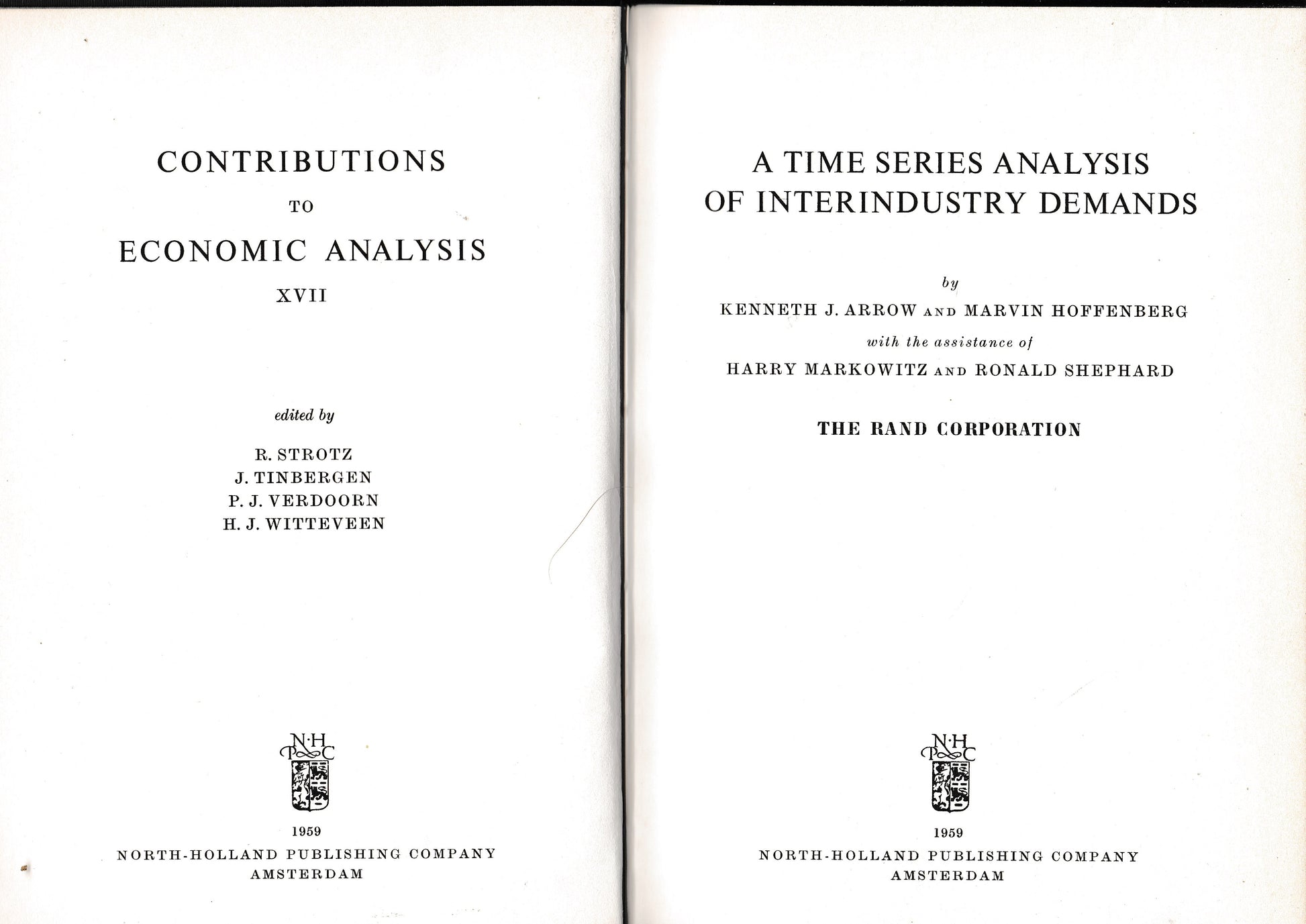 A time series analysis of interindustry demands - copertina