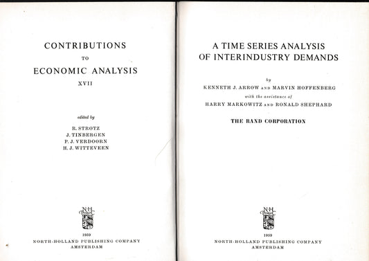 A time series analysis of interindustry demands - copertina
