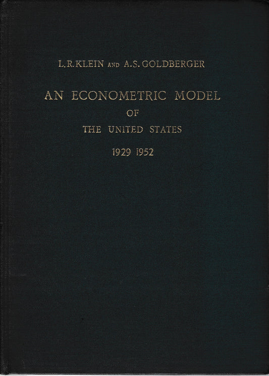 An econometric model of the United States 1929-1952 - copertina
