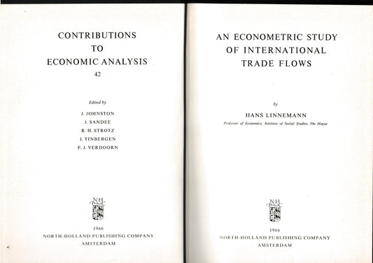 An econometric study of international trade flows - copertina