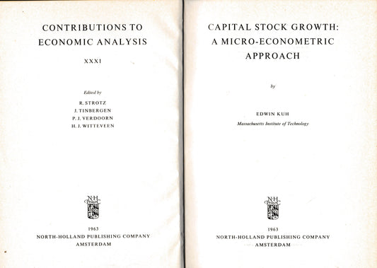 Capital stock growth: a micro-econometric approach - copertina