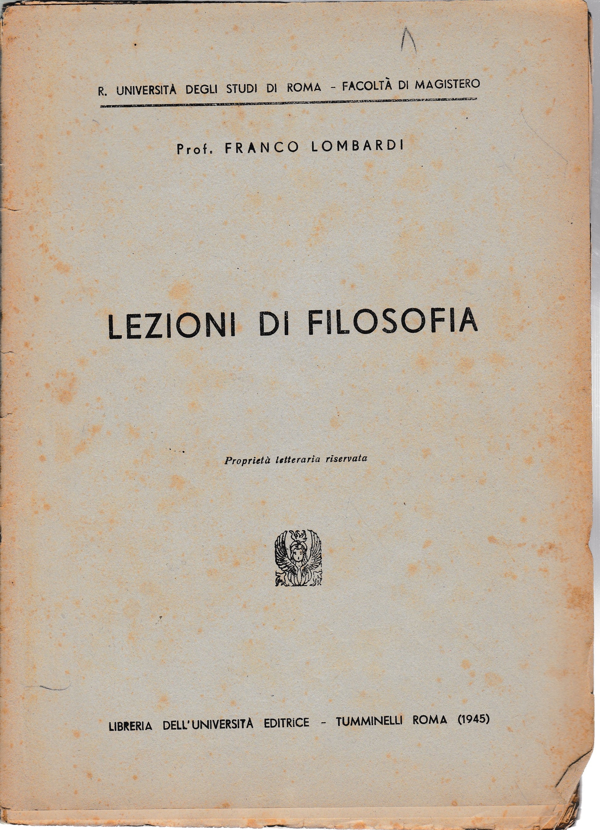 Lezioni di Filosofia - copertina