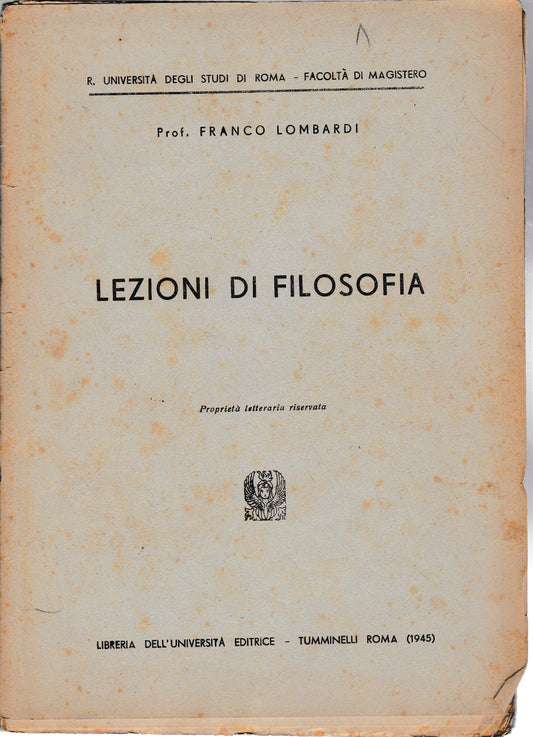 Lezioni di Filosofia - copertina