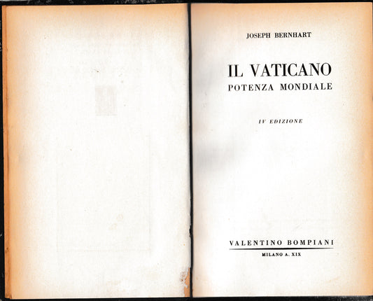 Il Vaticano potenza mondiale - copertina