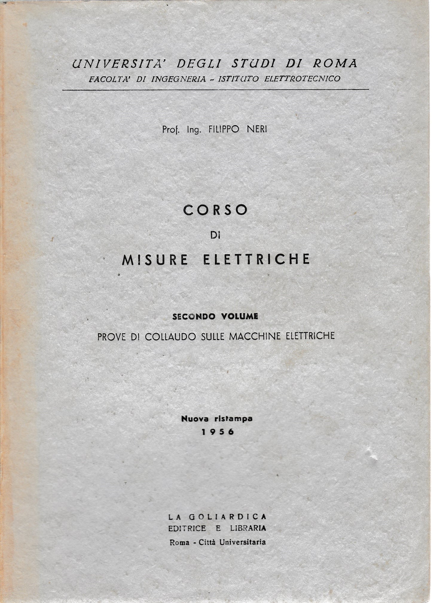 Corso di misure elettriche 2° vol. - copertina