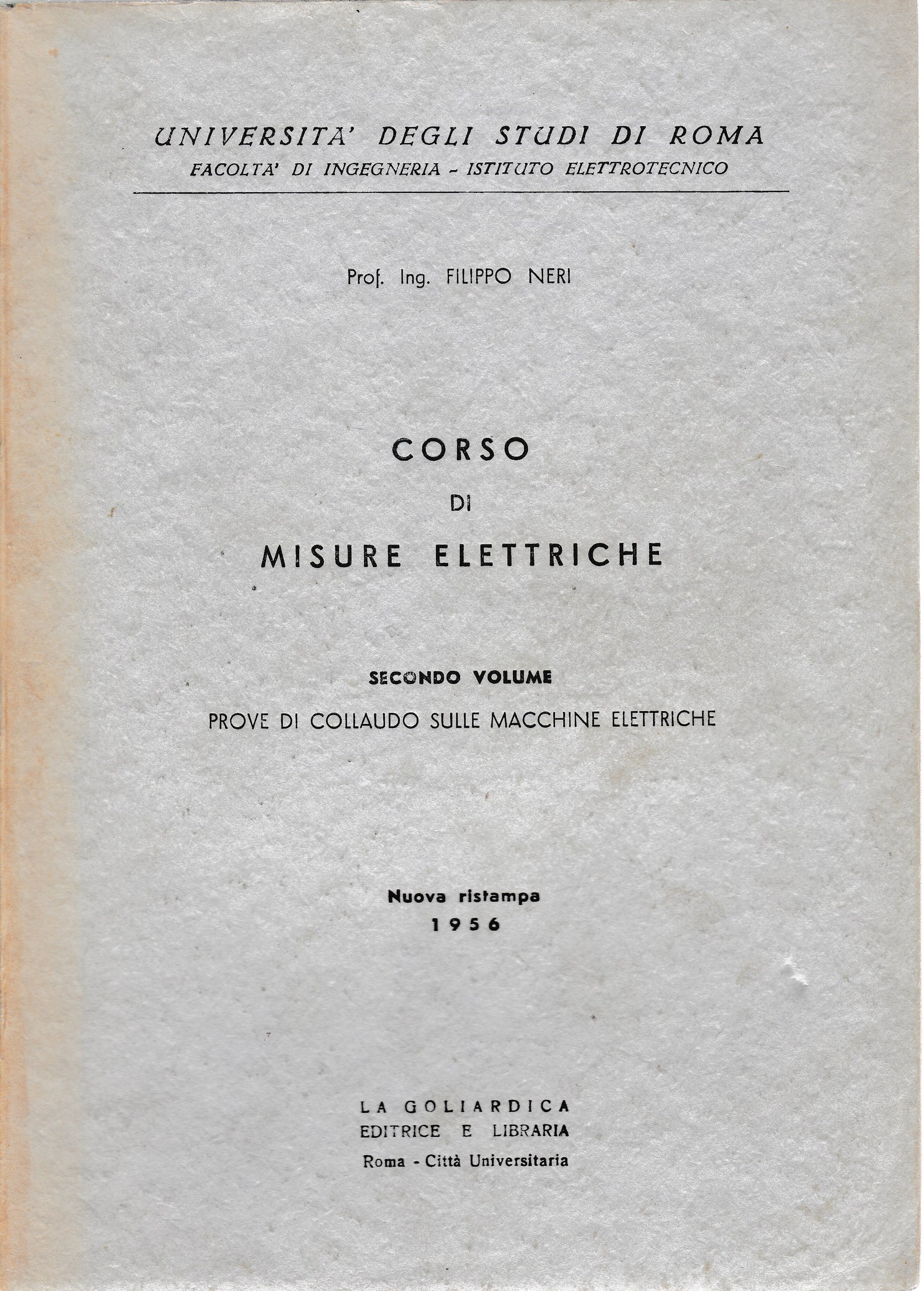 Corso di misure elettriche 2° vol. - copertina