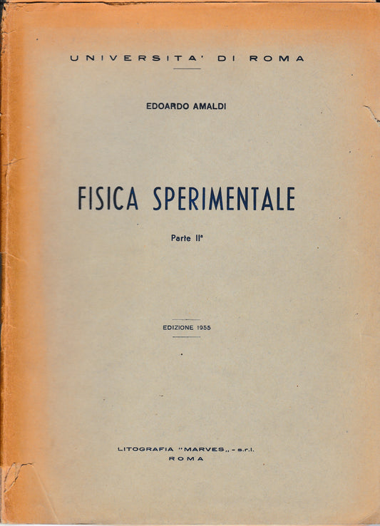 Fisica sperimentale parte II^ - copertina