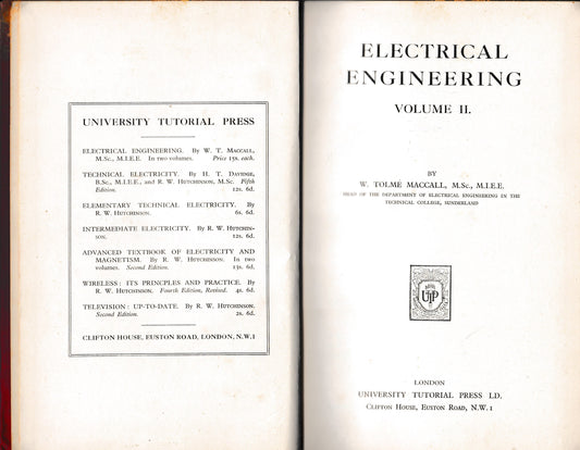 Electrical engineering  vol. II - copertina