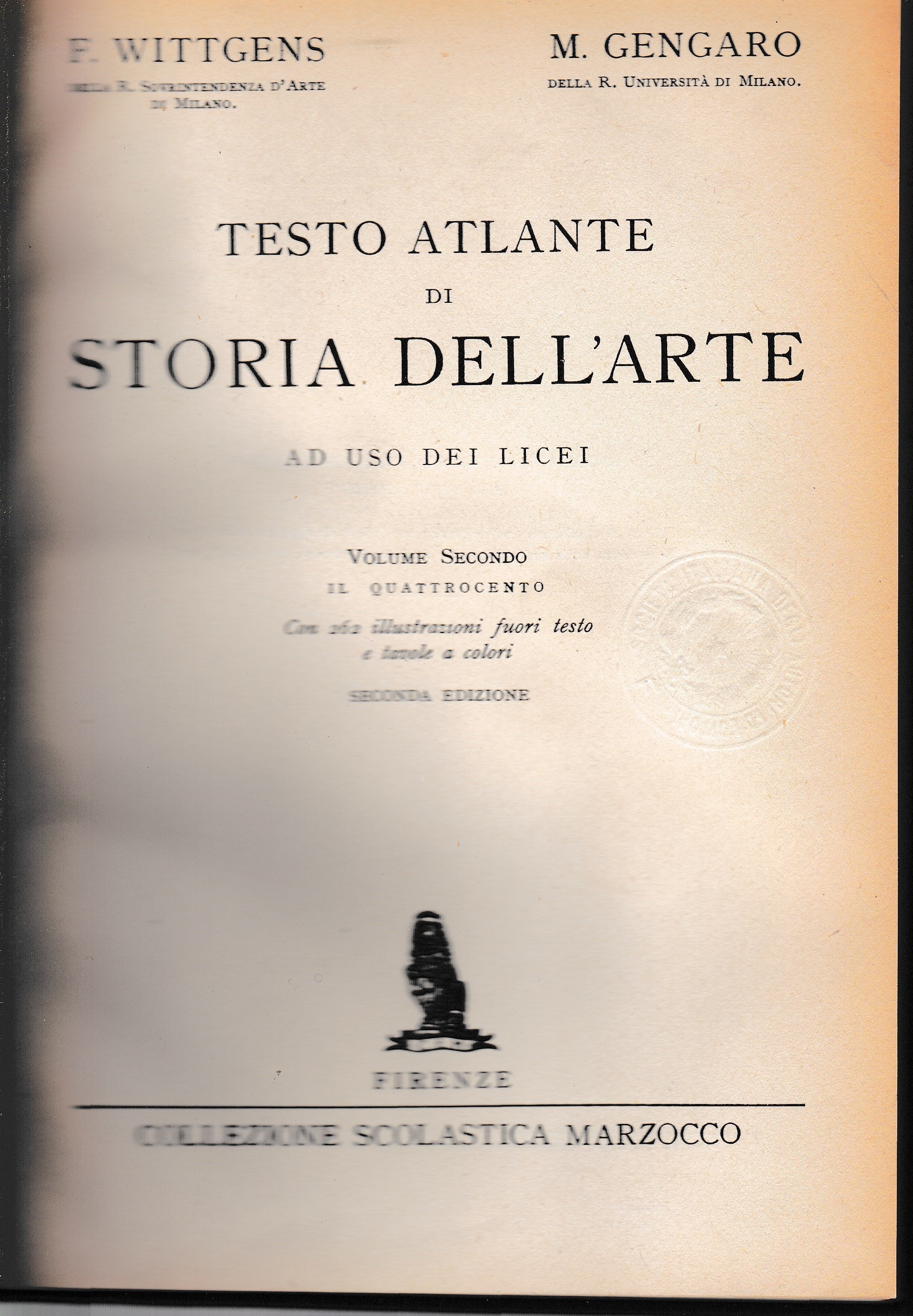 Testo atlante di storia dell'arte. Volume secondo -  Il Quattrocento - copertina