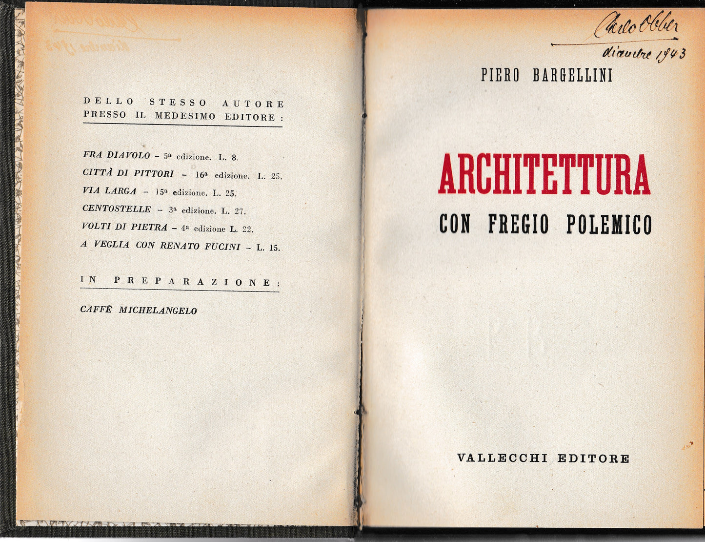 Architettura con fregio polemico - copertina