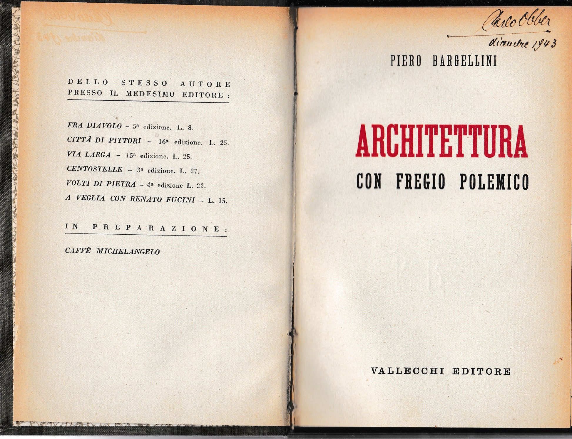 Architettura con fregio polemico - copertina
