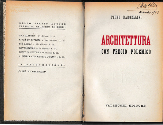 Architettura con fregio polemico - copertina