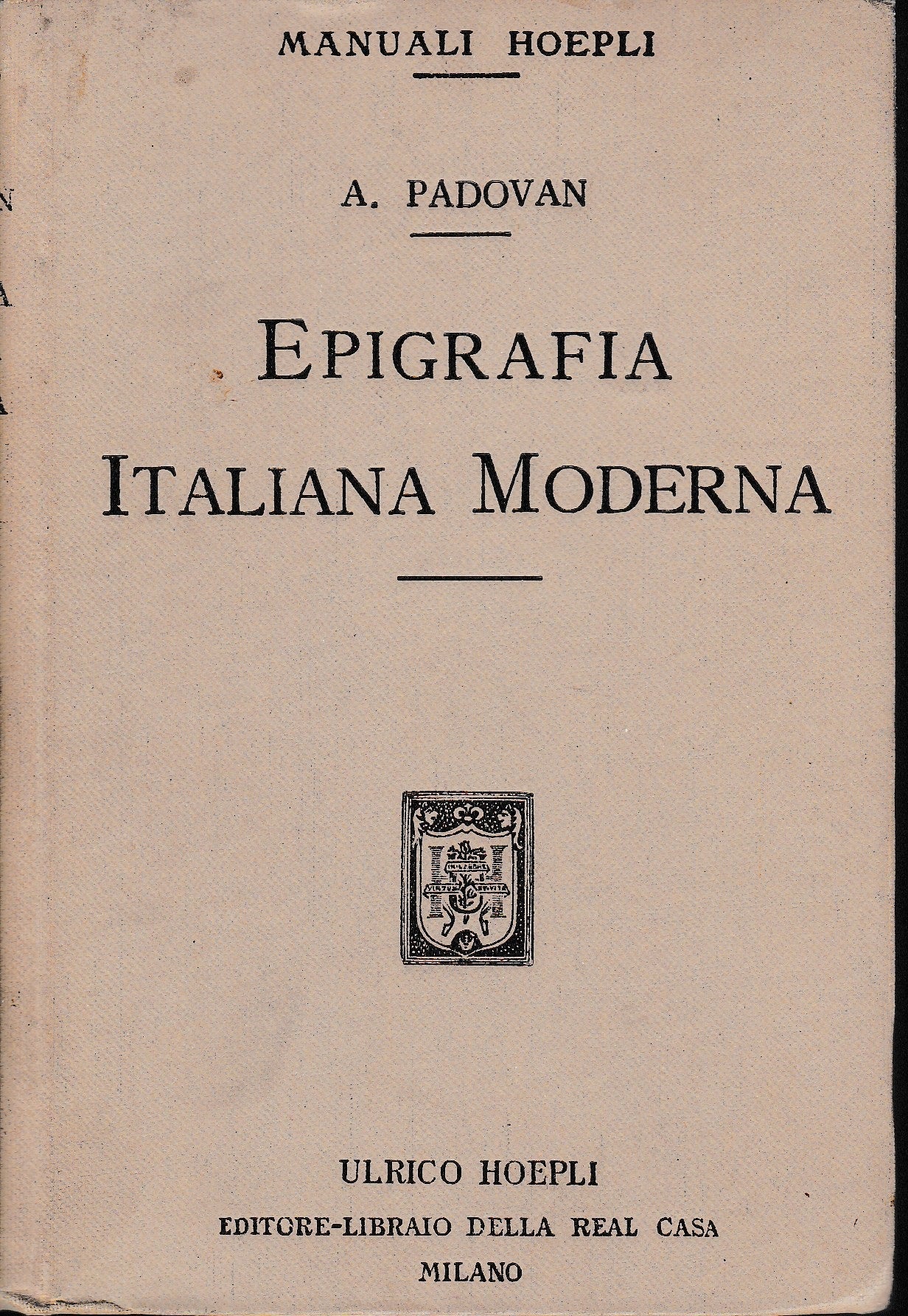 Epigrafia Italiana Moderna - copertina