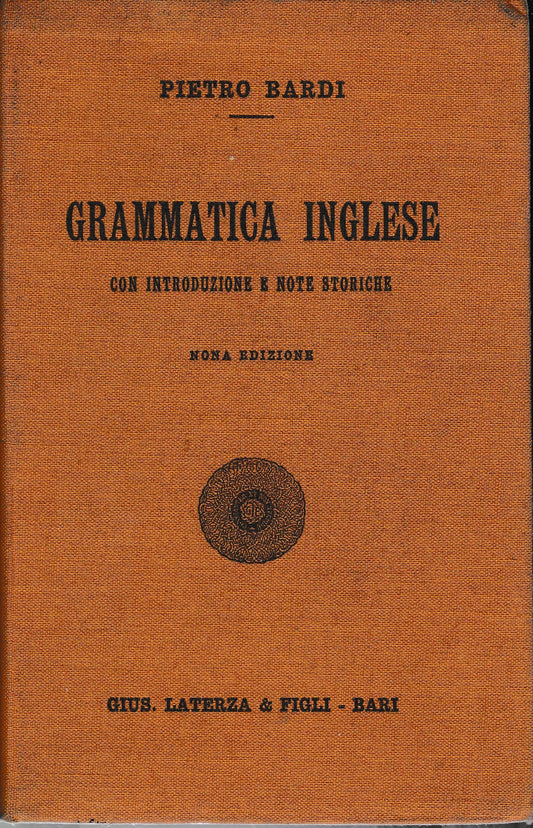 Grammatica inglese con introduzione e note storiche - copertina