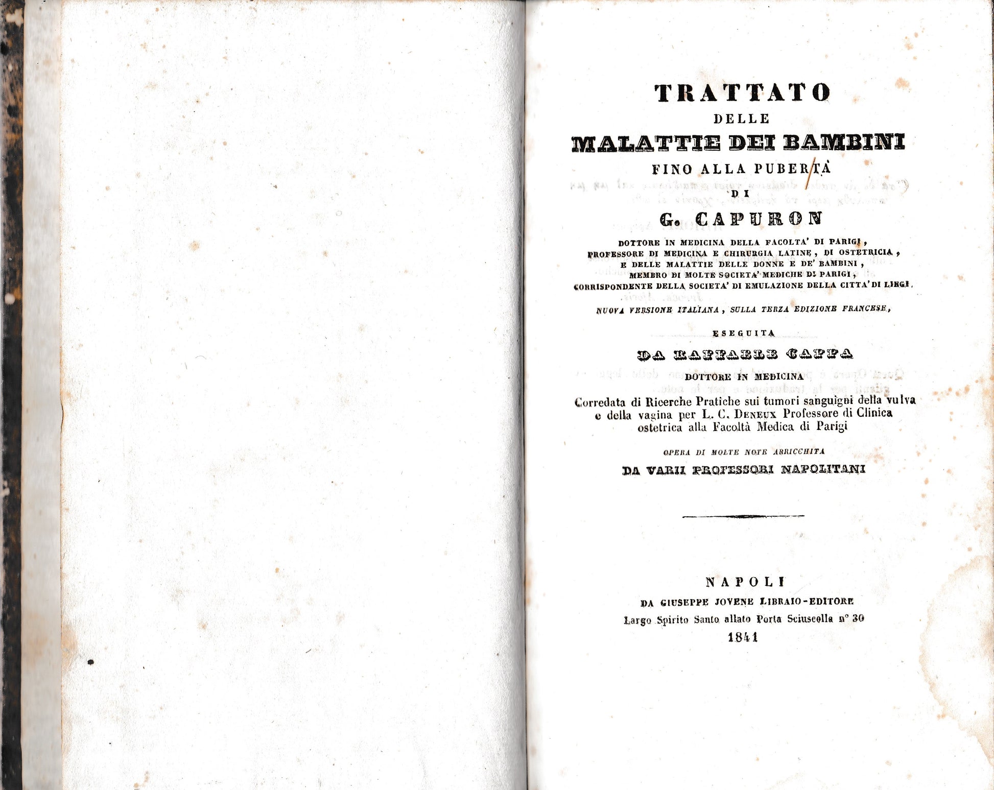 Trattato delle malattie dei bambini fino alla pubertà. Parte II - copertina