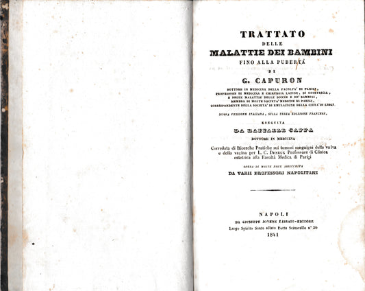 Trattato delle malattie dei bambini fino alla pubertà. Parte II - copertina