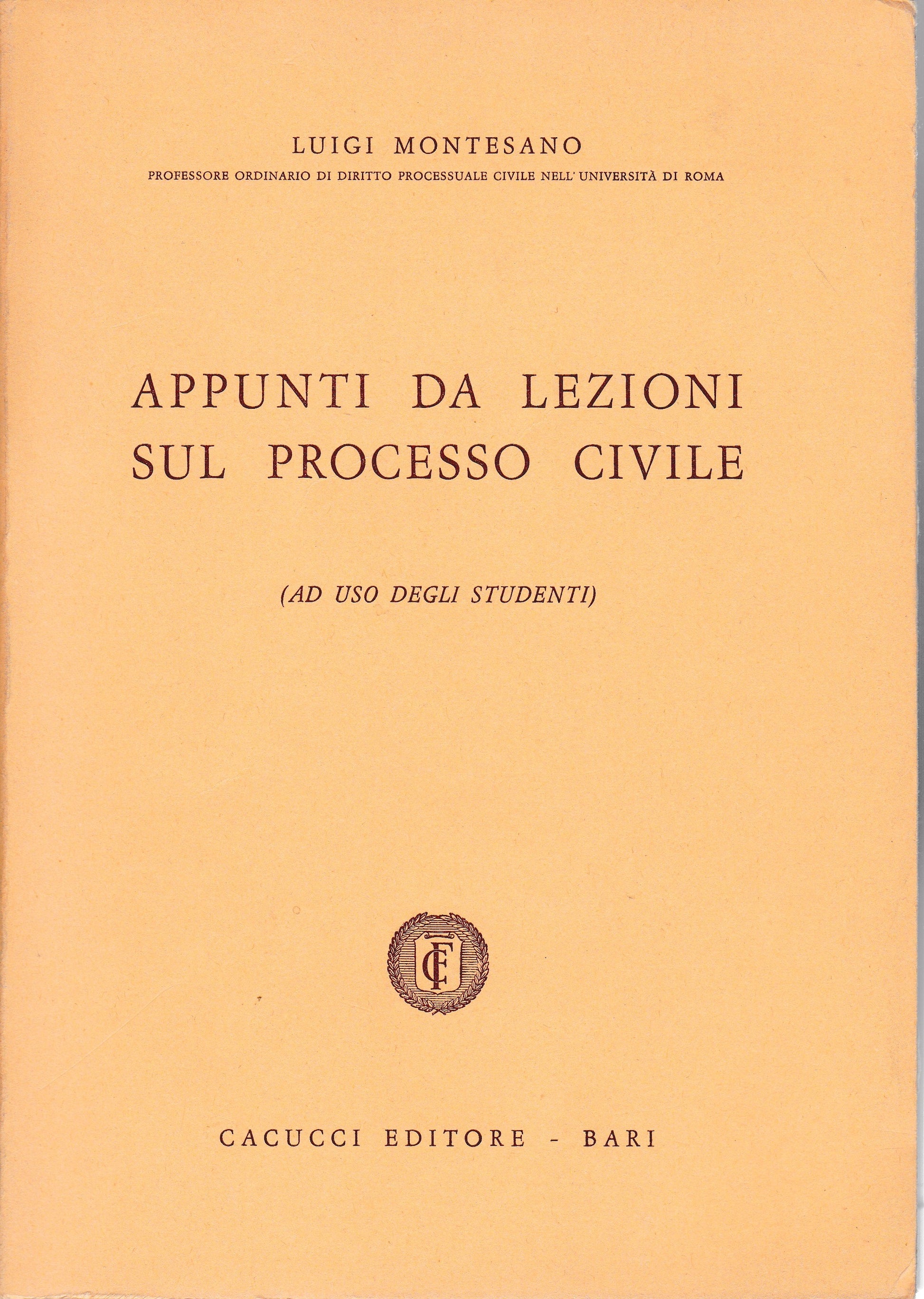 Appunti da lezioni sul processo civile - copertina