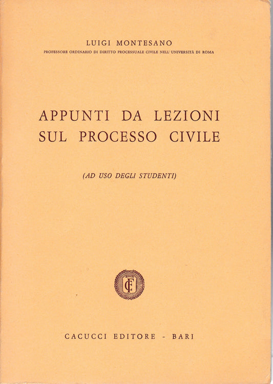 Appunti da lezioni sul processo civile - copertina