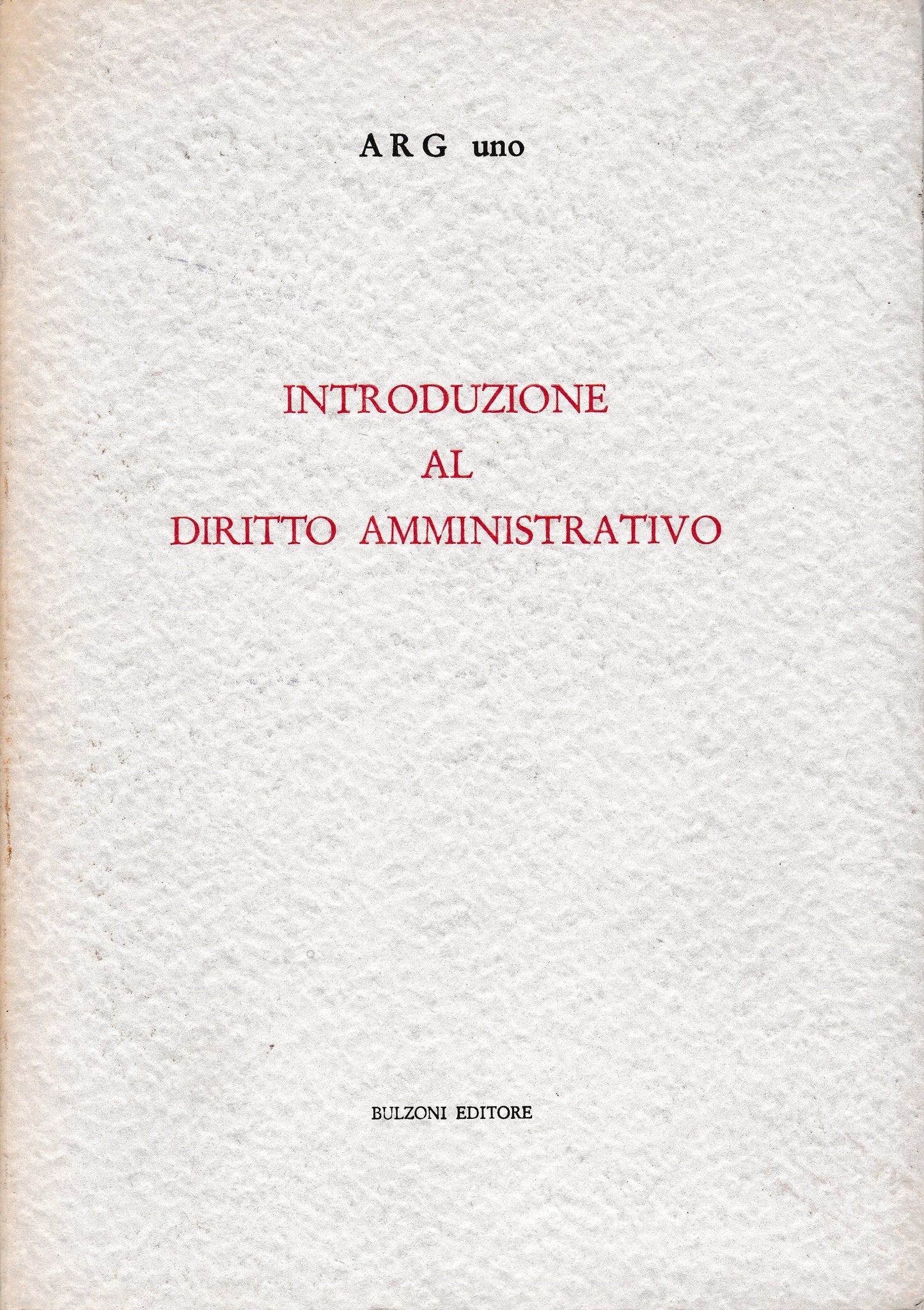 Introduzione al diritto amministrativo - copertina