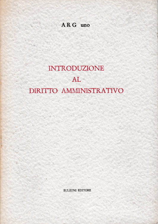Introduzione al diritto amministrativo - copertina