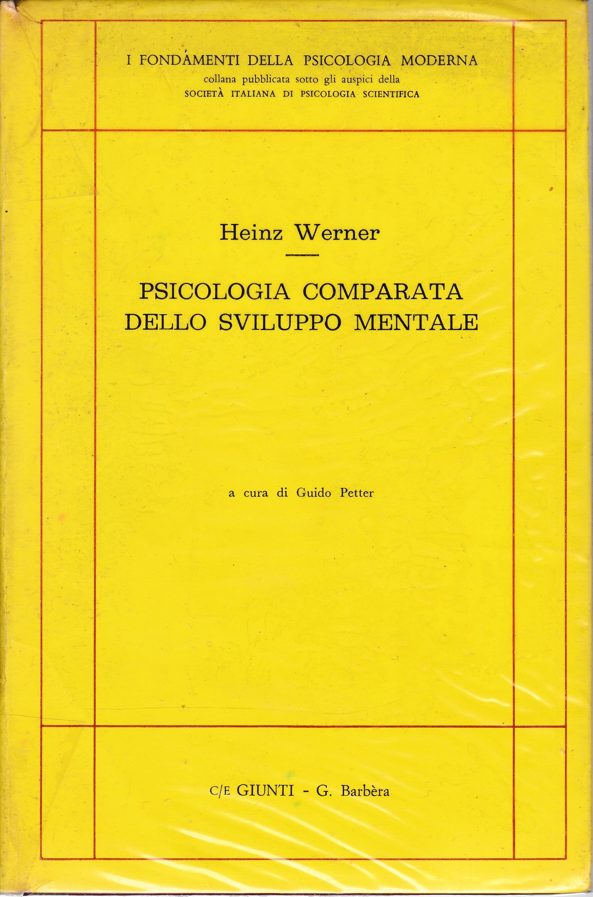Psicologia comparata dello sviluppo mentale - copertina
