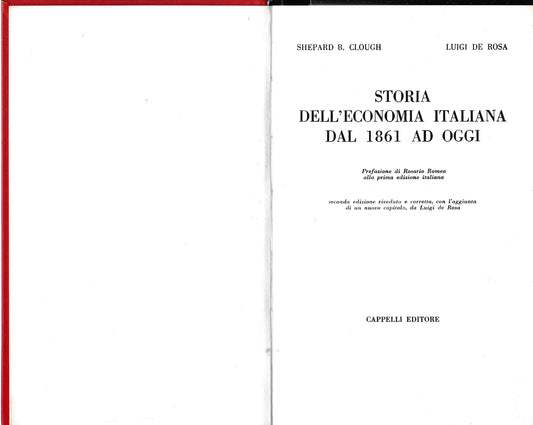 Storia dell'economia italiana dal 1861 ad oggi - copertina