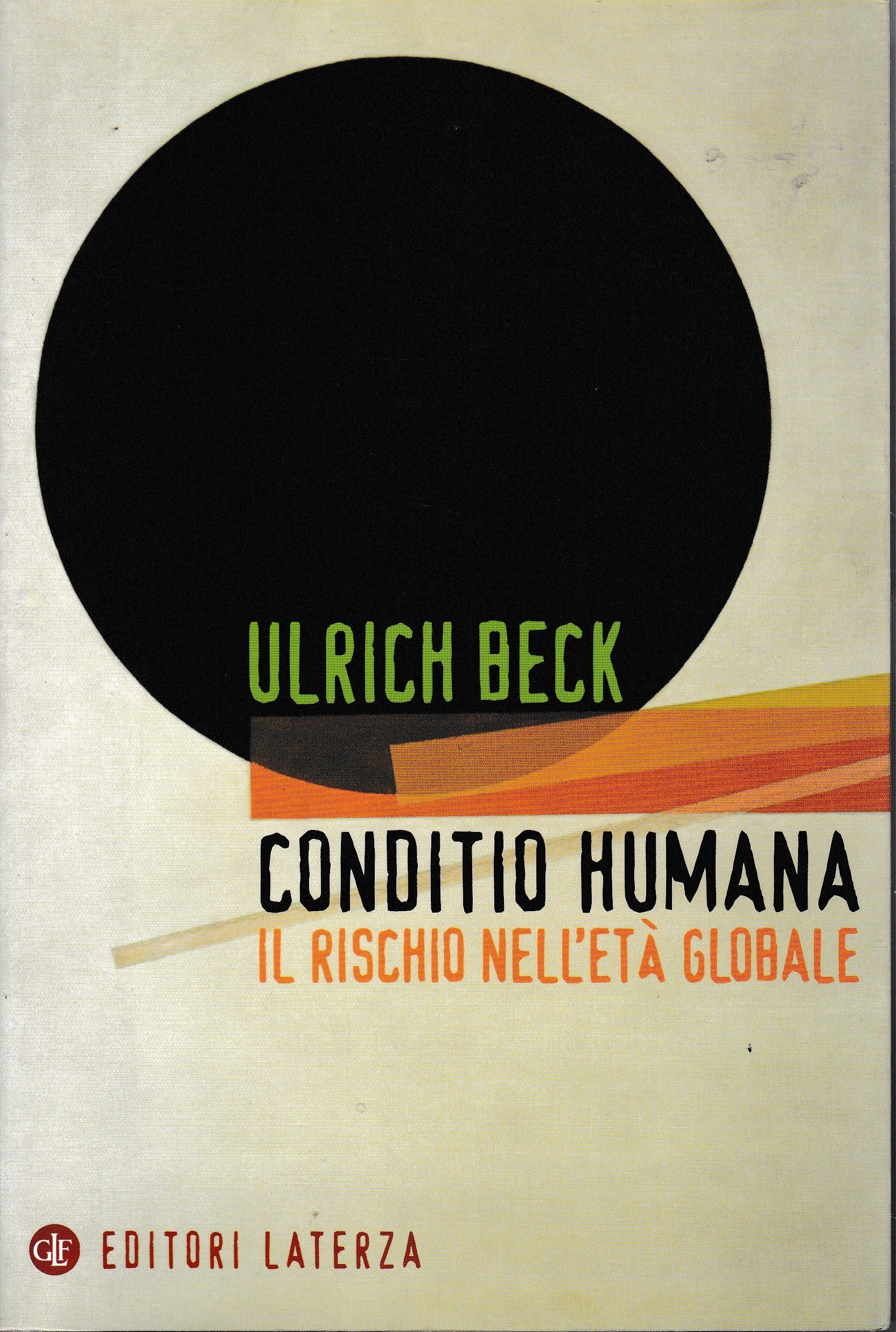 Conditio humana. Il rischio nell'età globale - copertina