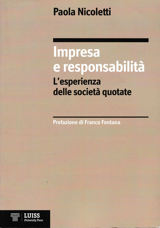 Impresa e responsabilità. L'esperienza delle società quotate - copertina