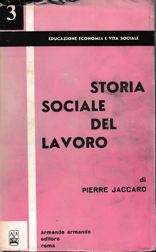 Storia sociale del lavoro - copertina