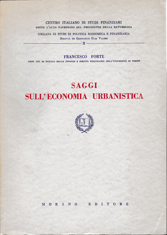 Saggi sull'economia urbanistica - copertina