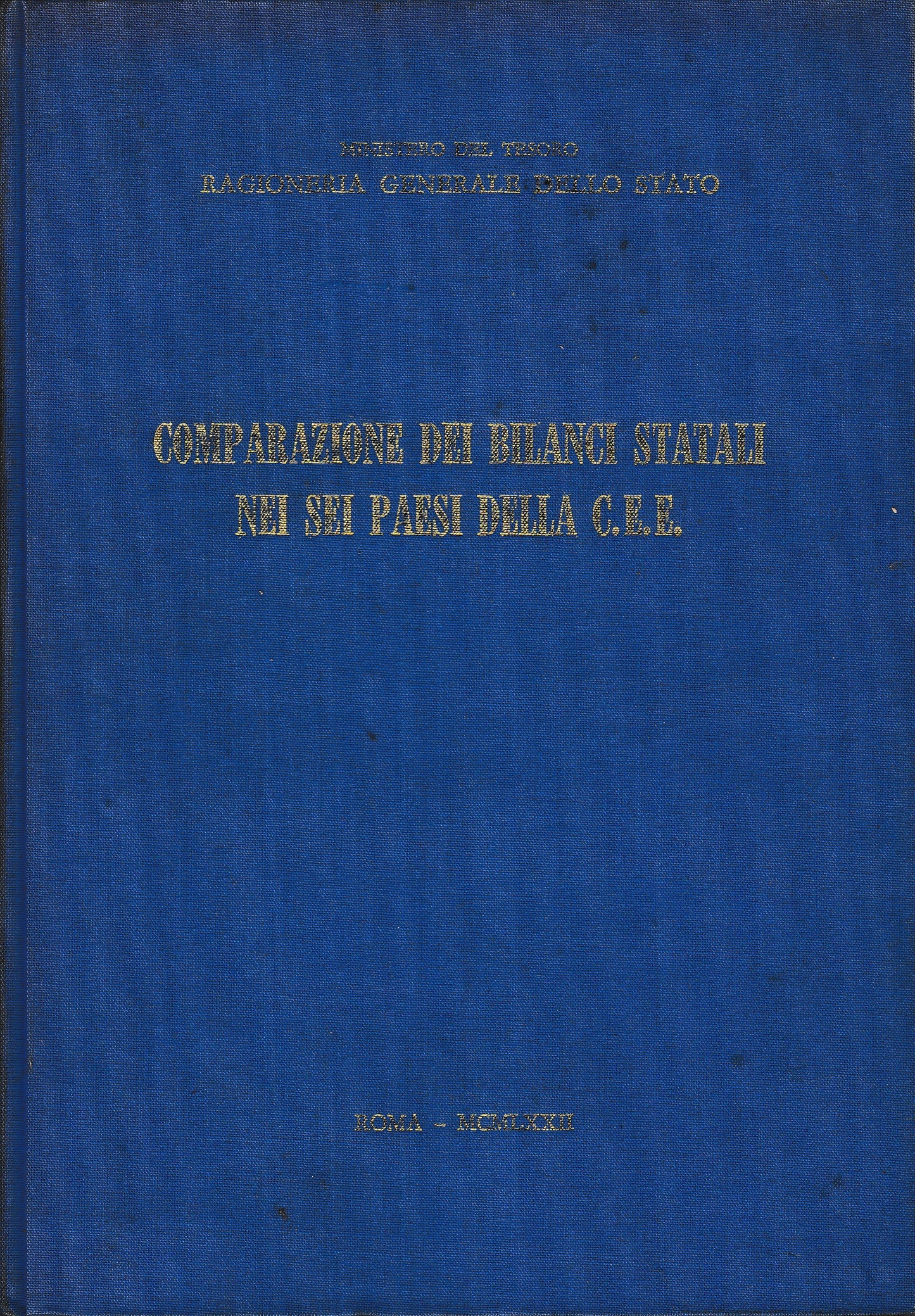 Comparazione dei bilanci statali nei sei paesi della C.E.E. - copertina