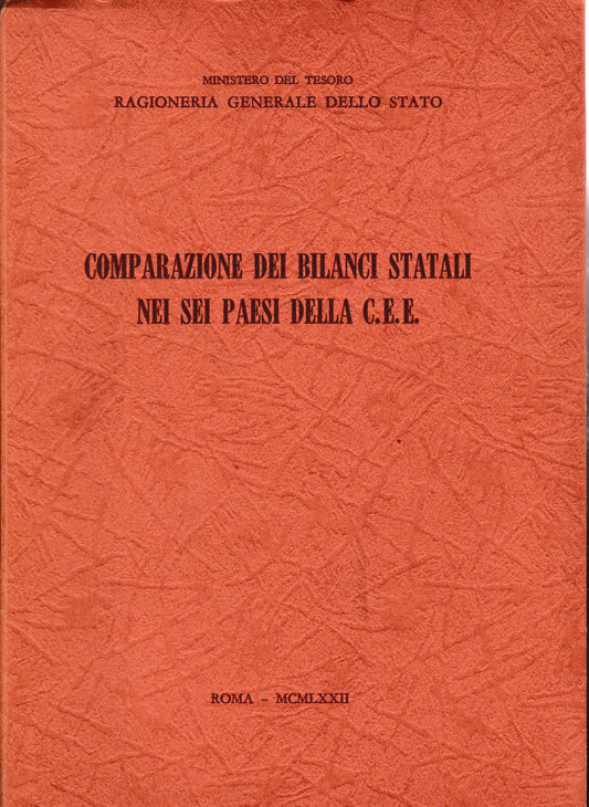 Comparazione dei bilanci statali nei sei paesi della C.E.E. - copertina