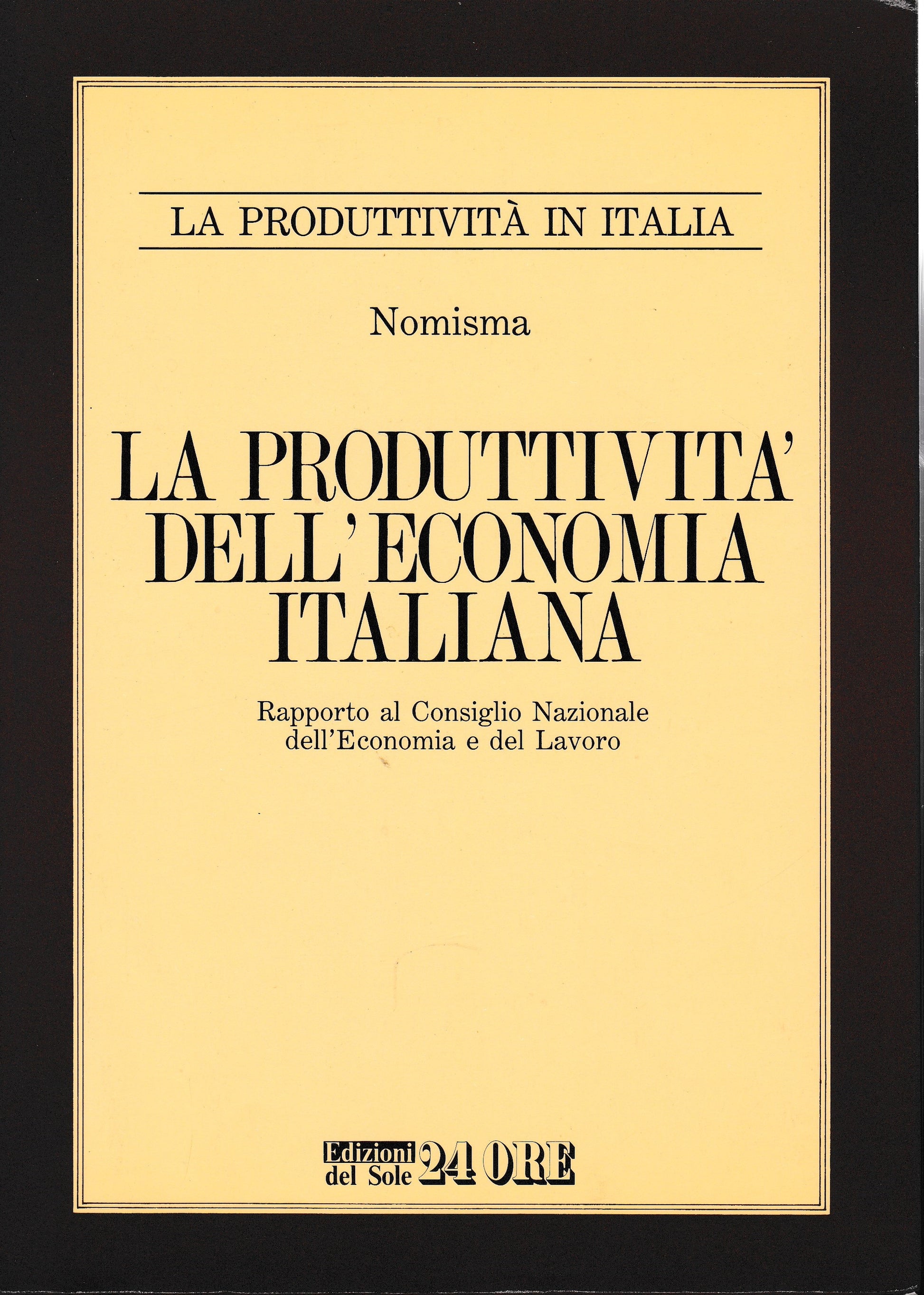 La produttività dell'economia italiana - copertina