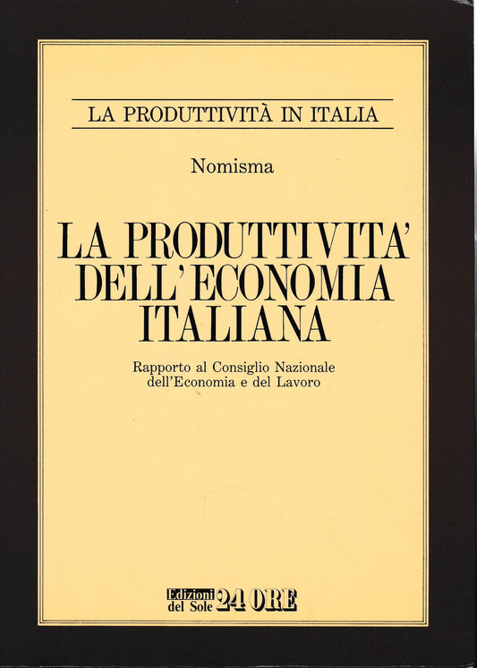 La produttività dell'economia italiana - copertina