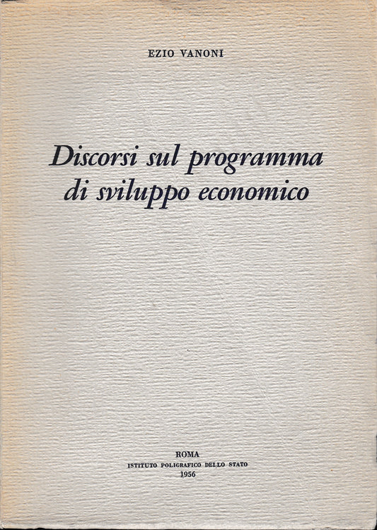 Discorsi sul programma di sviluppo economico - copertina
