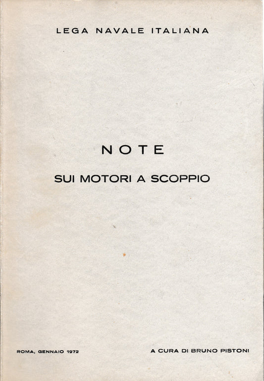 Note sui motori a scoppio - copertina