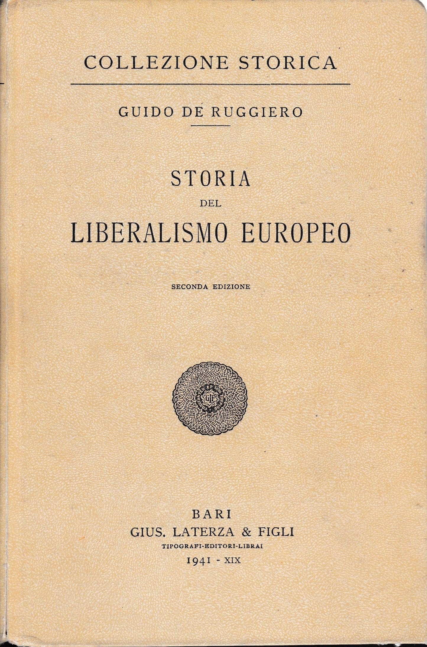 Storia del liberalismo europeo - copertina