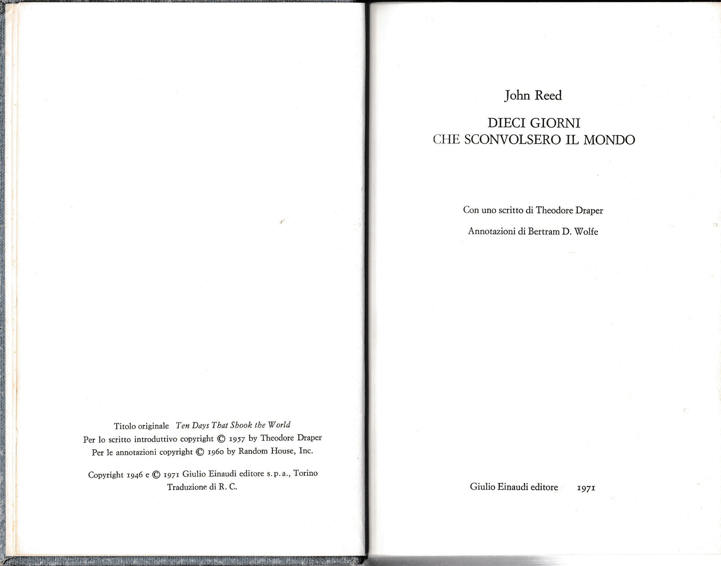 Dieci giorni che sconvolsero il mondo - copertina