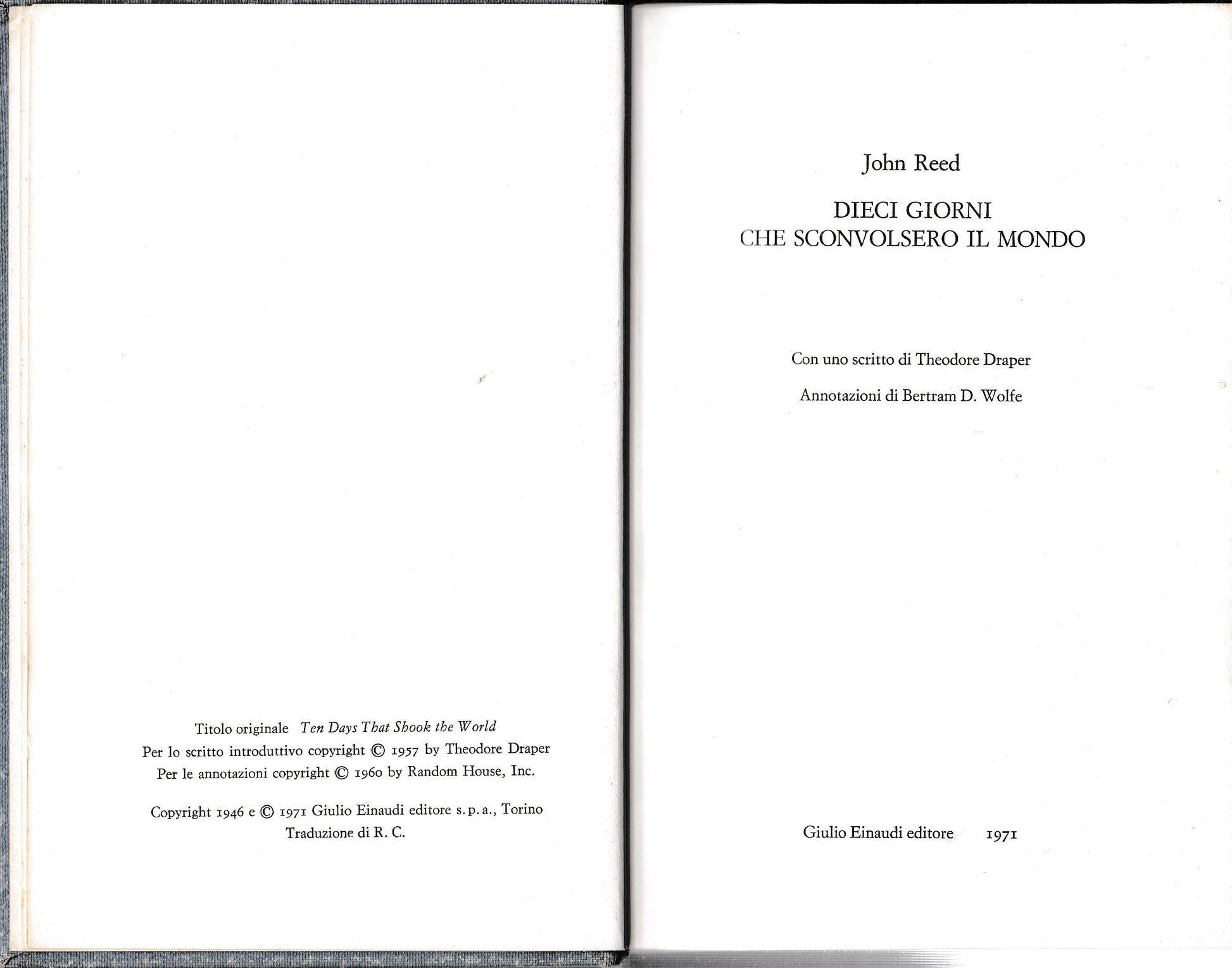 Dieci giorni che sconvolsero il mondo - copertina