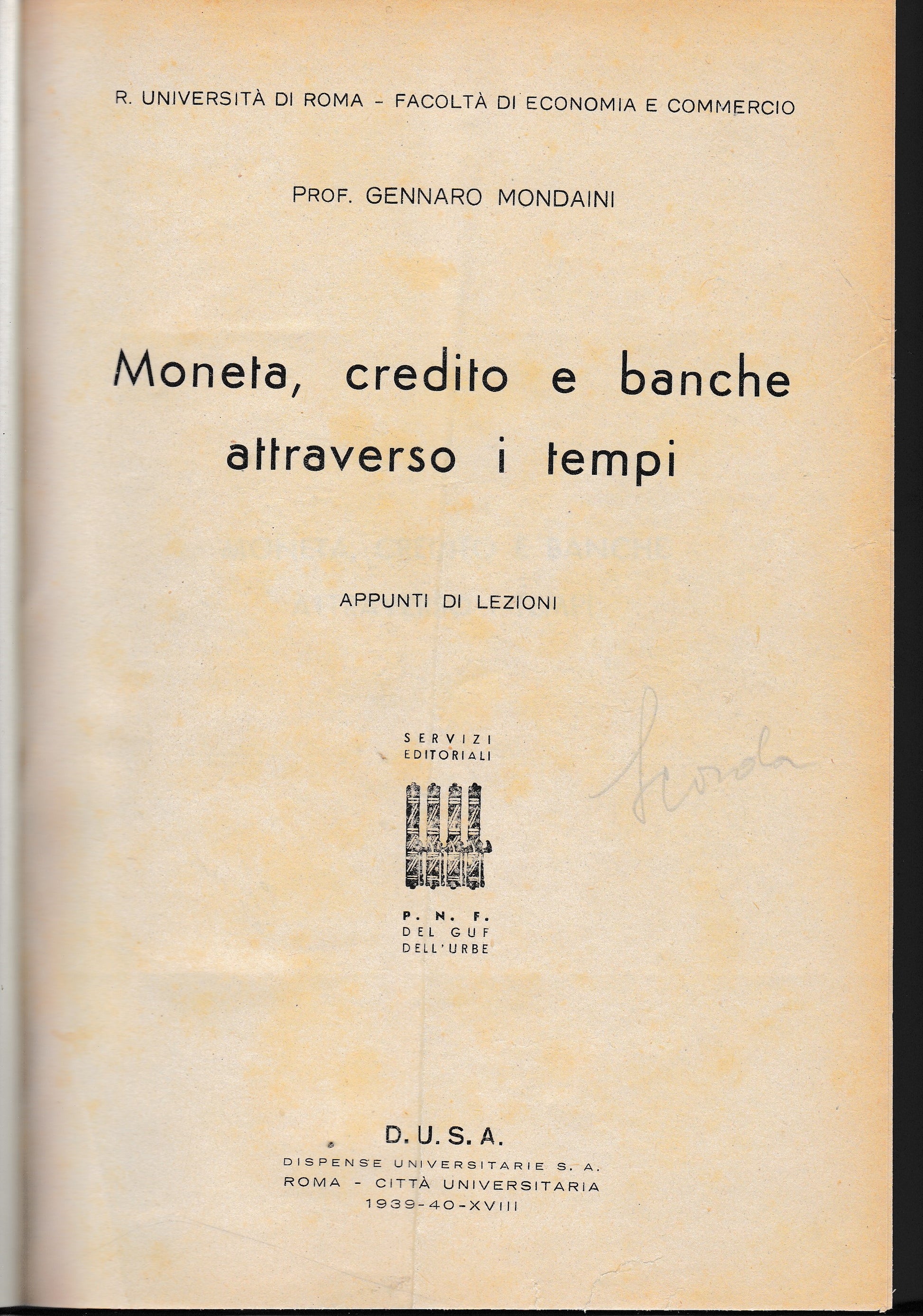 Moneta, credito e banche attraverso i tempi - copertina