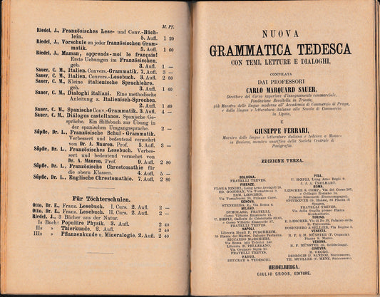 Grammatica Tedesca. Metodo Gaspey - Otto - Sauer - copertina