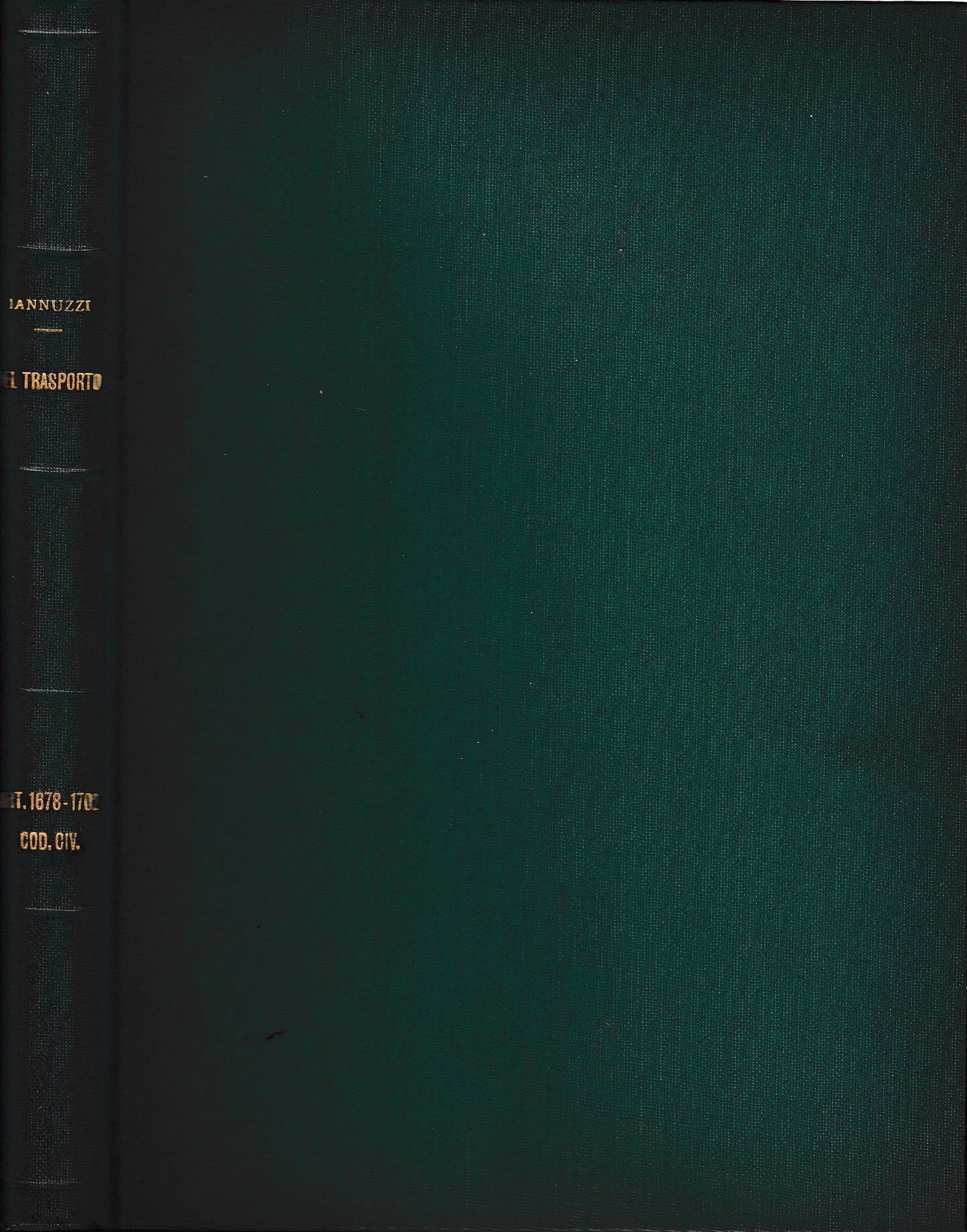 Libro quarto - delle obbligazioni. Del trasporto art. 1678-1702 - copertina