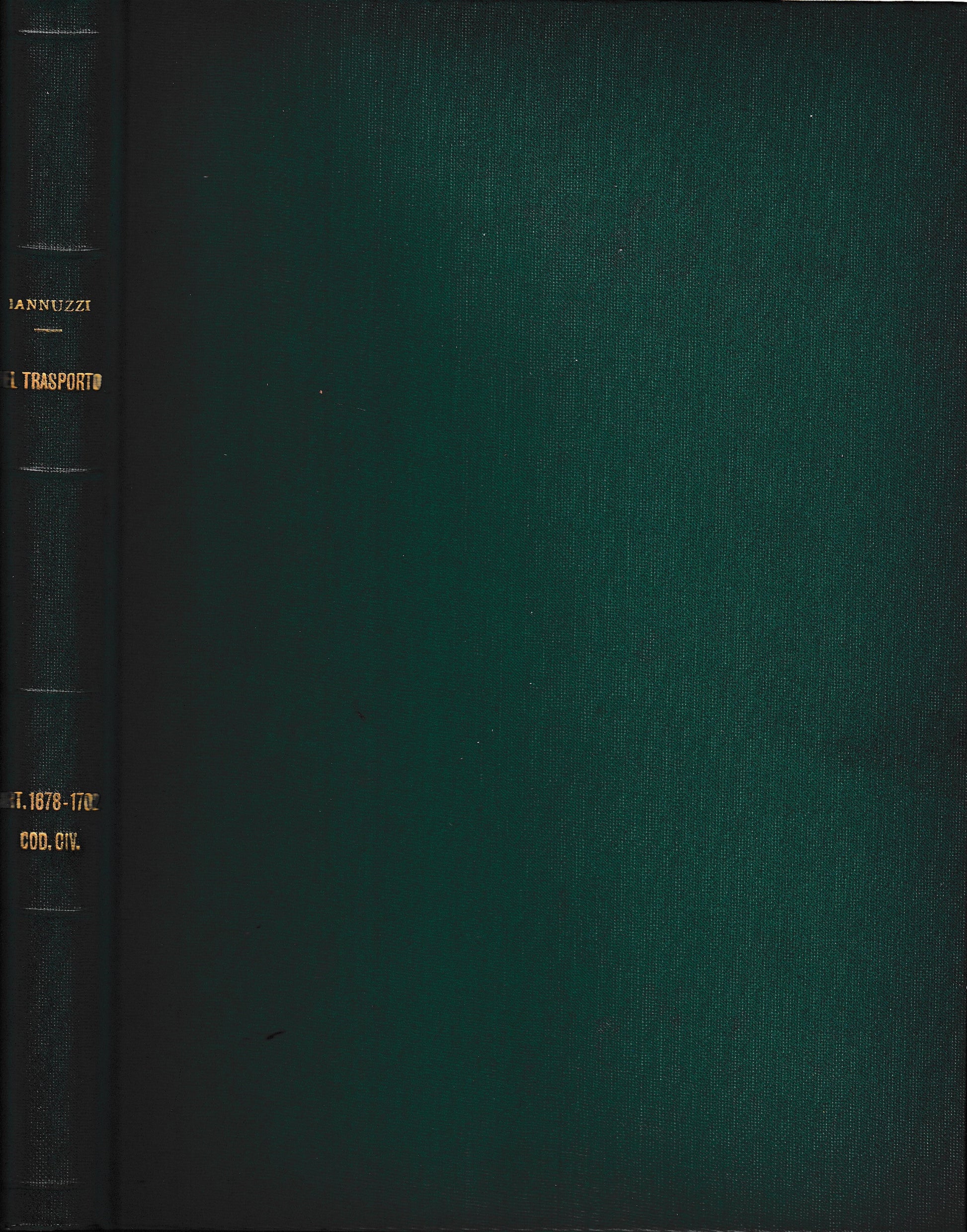 Libro quarto - delle obbligazioni. Del trasporto art. 1678-1702 - copertina