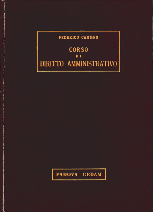Corso di diritto amministrativo - copertina
