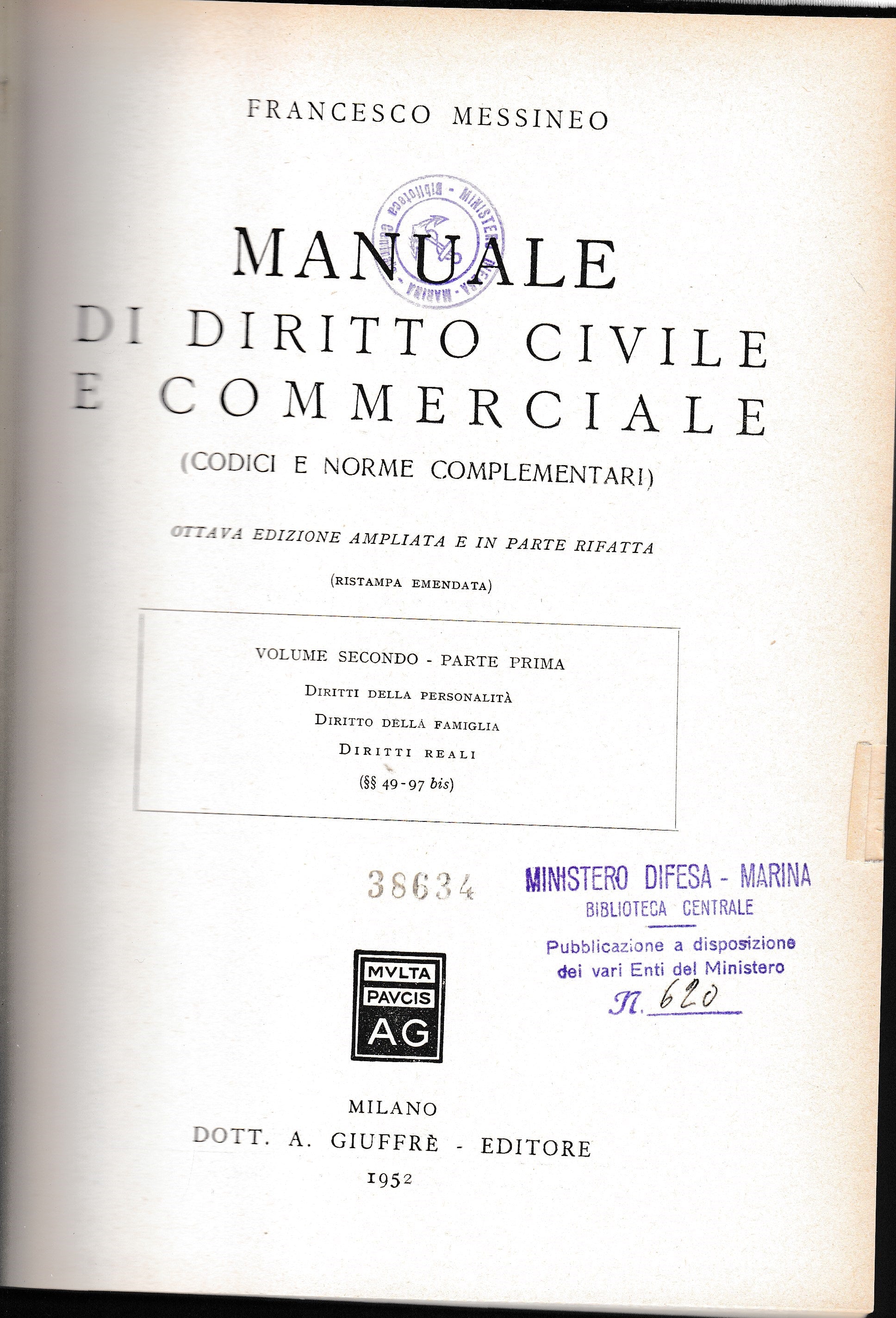 Manuale di diritto civile e commerciale (codici e norme complementari) - copertina