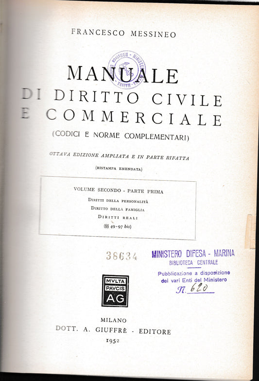 Manuale di diritto civile e commerciale (codici e norme complementari) - copertina