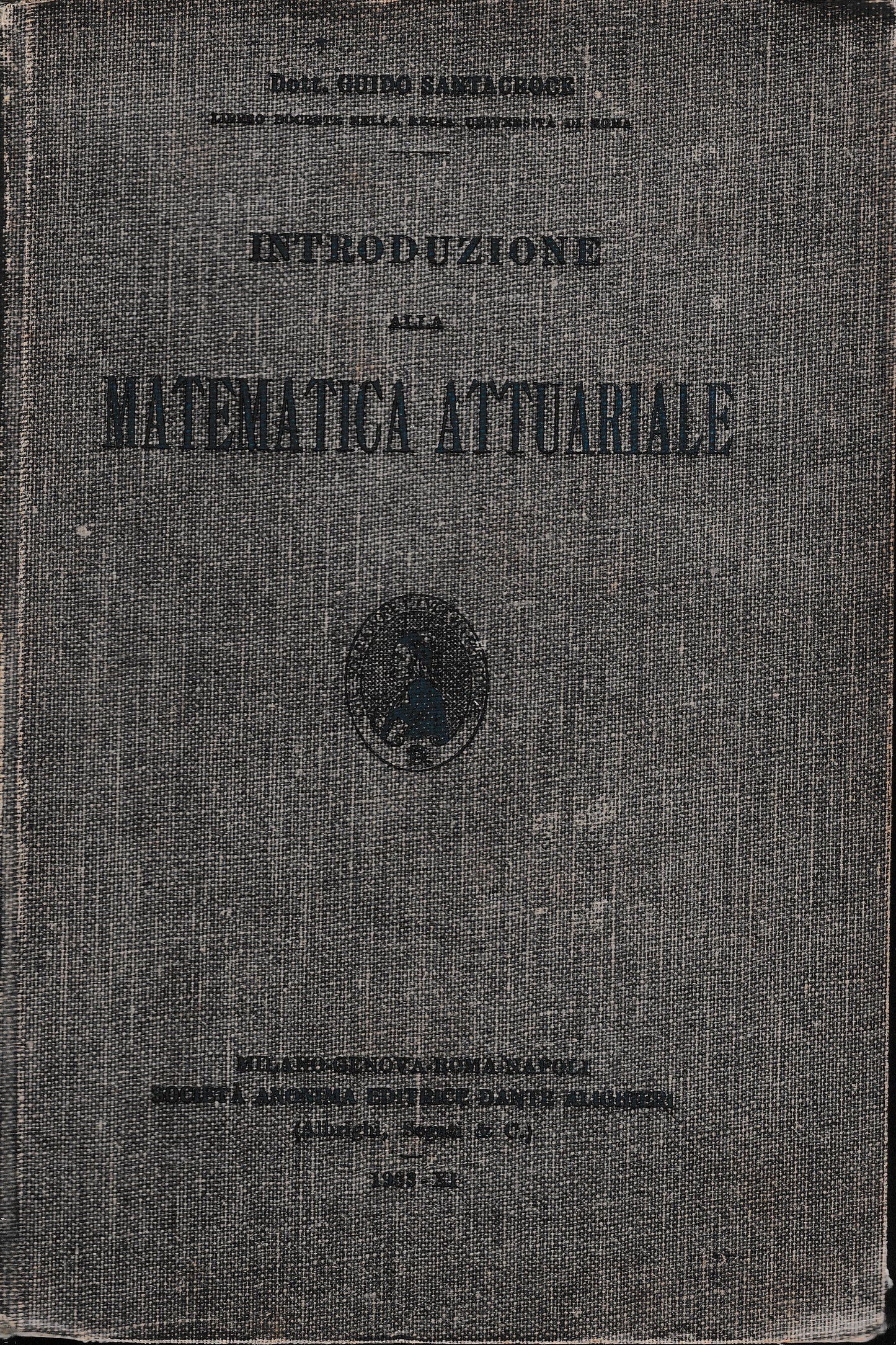 Introduzione alla Matematica attuariale - copertina
