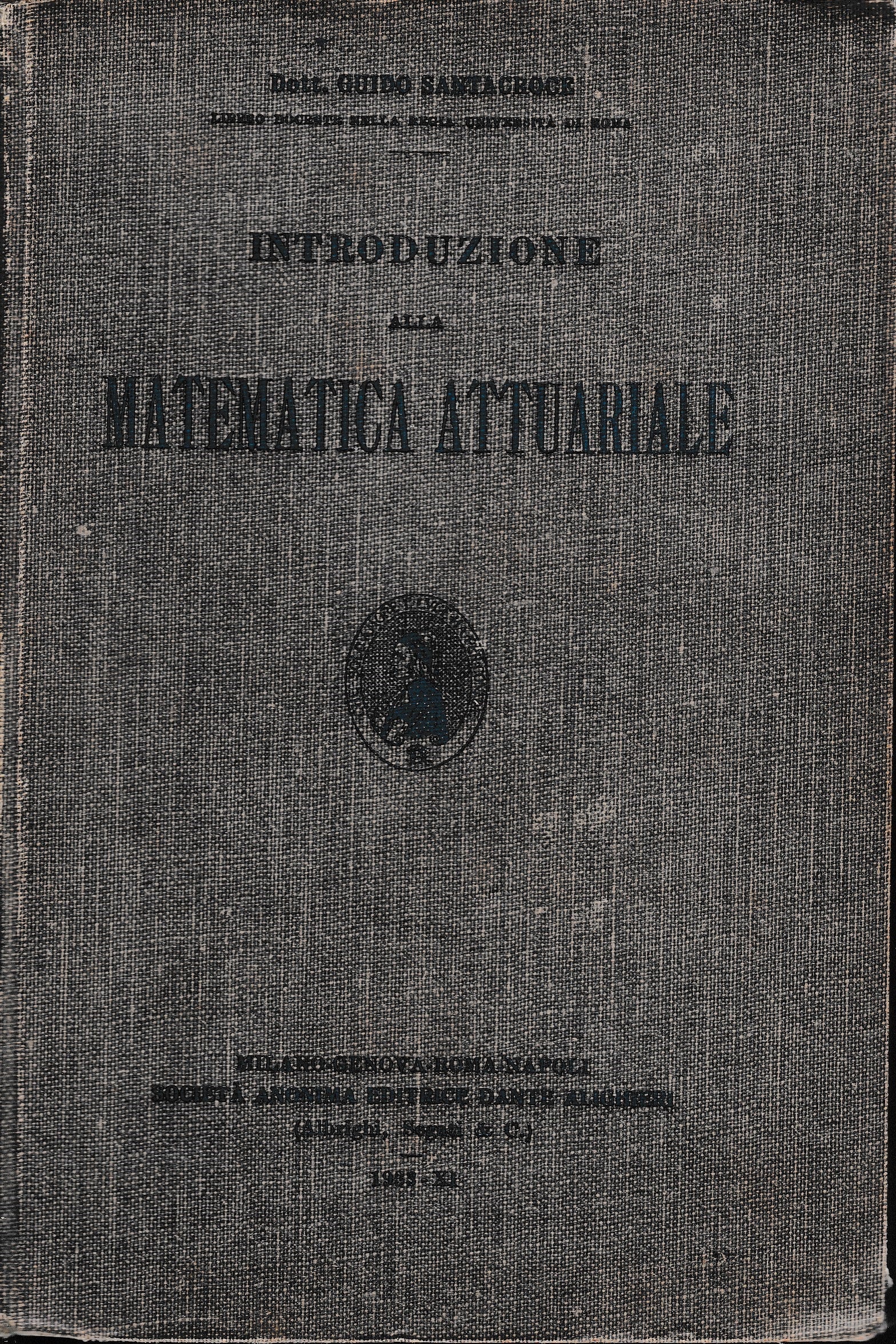 Introduzione alla Matematica attuariale - copertina