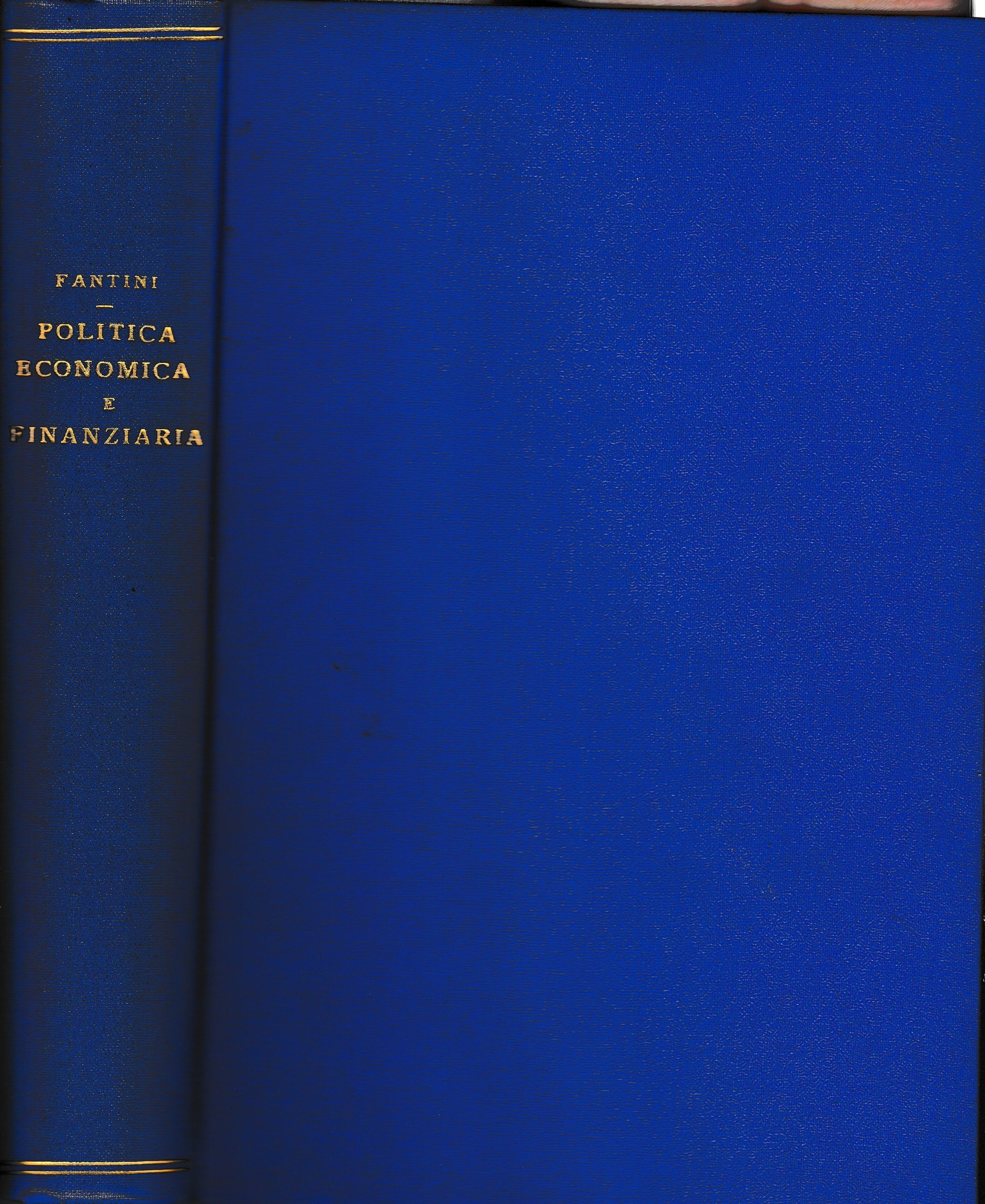 Trattato di politica economica e finanziaria - copertina