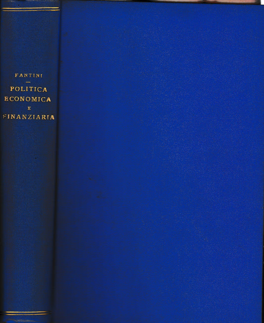 Trattato di politica economica e finanziaria - copertina